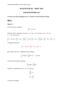 Matematik R2 L&oslash;sningsforslag - H&oslash;st 2024