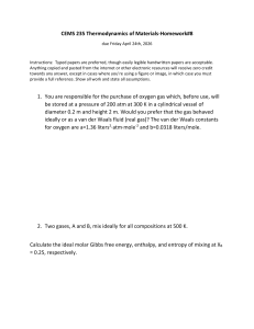 CEMS 235 Thermodynamics Homework #8