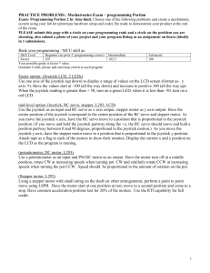 Mechatronics Programming Exam Practice Problems