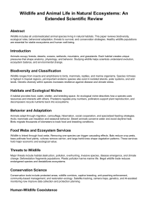 Wildlife and Animal Life in Natural Ecosystems Review