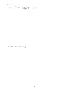 Calculus Derivatives & Integrals Exam Problems