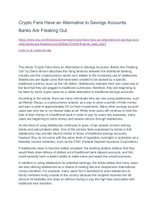 Crypto Fans Have an Alternative to Savings Accounts. Banks Are Freaking Out.