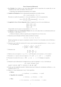 Tarea de Geometr&iacute;a Diferencial: Problemas y Soluciones