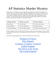 AP Statistics Murder Mystery Review Activity