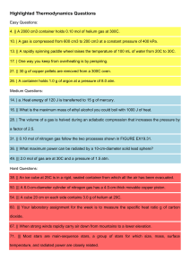 Thermodynamics Questions: Easy, Medium, Hard