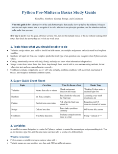 Python Basics: Variables, Data Types, and Control Structures