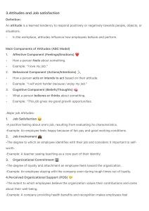 Attitudes and Job Satisfaction Coursebook