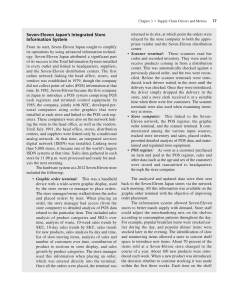 Seven-Eleven's Supply Chain Strategy: A Case Study