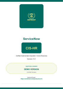 ServiceNow CIS-HR Exam Questions & Answers