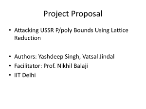 Project Proposal: Attacking USSR P/poly Bounds Using Lattice Reduction