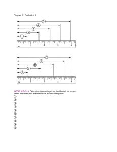 Scale Quiz 1: Reading Measurements