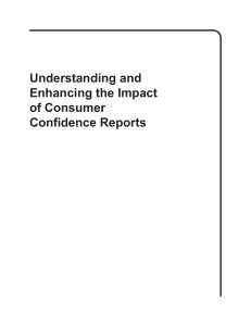 Understanding Consumer Confidence Reports for Water Utilities