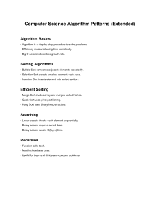 Computer Science Algorithm Patterns