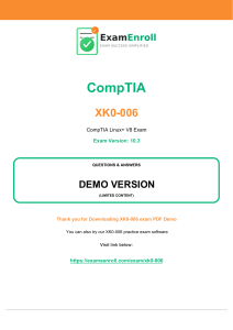 CompTIA XK0-006 Linux+ V8 Exam Questions & Answers Demo