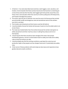 Workplace Hazards and Safety Reflections