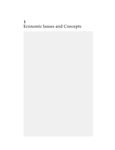 Economic Issues and Concepts: Introductory Chapter