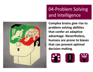 Problem Solving and Intelligence: Cognitive Psychology