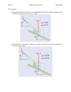 ME 211 Problem Set #7: Friction (Winter 2026)