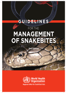 WHO Guidelines for Snakebite Management 2nd Edition
