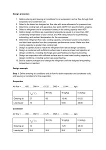 Evaporator & Condenser Design Procedure: Refrigeration System Guide