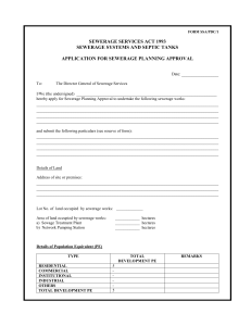 Sewerage Planning Approval Application Form