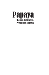 Papaya Biology Cultivation Production Uses