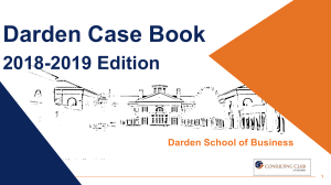 Darden Case Book 2018-2019: Consulting Interview Cases