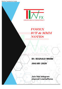 Notes Forex ICT & MMM par Reginald Mmari