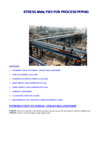 Stress Analysis for Process Piping