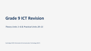 Grade 9 ICT Revision Guide (IGCSE 0417)
