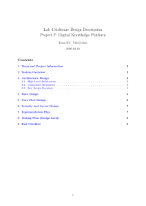 Lab 4 Software Design Description: Digital Knowledge Platform