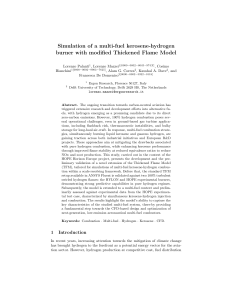 Simulation of Multi-Fuel Kerosene-Hydrogen Burner with Modified TFM