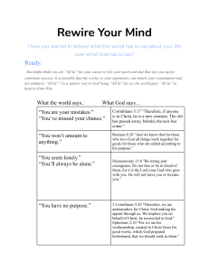 Rewire Your Mind: Worldly Lies vs Biblical Truths Study Guide
