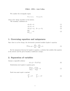 PH631 HW4: Electrostatic Potential in Rectangular Region