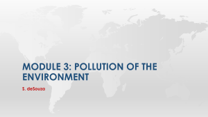 Module 3: Pollution of the Environment