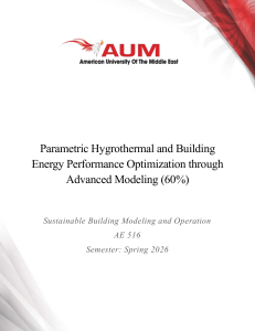Building Energy Optimization Project Report