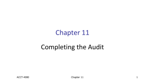 Chapter 11: Completing the Audit