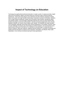 Impact of Technology on Education