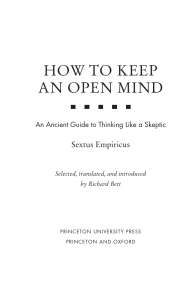 How to Keep an Open Mind: Ancient Skepticism Guide