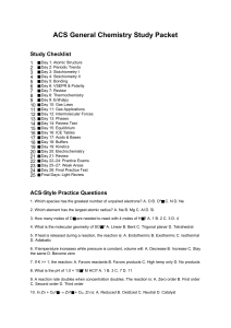 ACS General Chemistry Study Packet