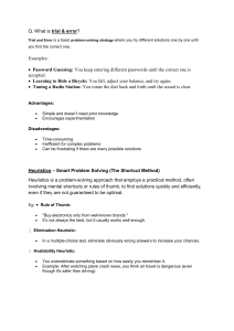 Trial and Error vs. Heuristics: Problem-Solving Strategies