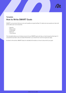 SMART Goals Template: How to Write Effective Goals