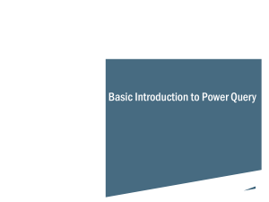 Basic Introduction to Power Query for Excel