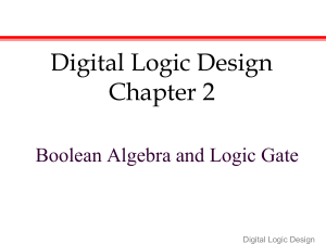 Digital Logic Design: Chapter 2 - Boolean Algebra & Logic Gates