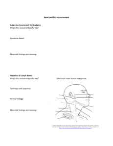 Head and Neck Assessment Study Guide