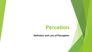 Definition and Laws of Perception