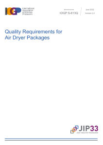 IOGP S-613Q: Quality Requirements for Air Dryer Packages