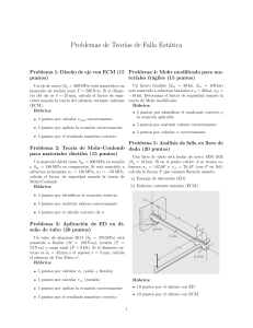 Problemas de Teor&iacute;as de Falla Est&aacute;tica