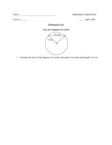 Math Test: Area of a Circle Segment Problem