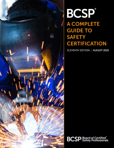 BCSP Safety Certification Guide 2025